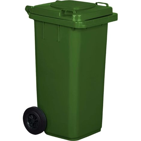 Pattumiera Bidone Portarifiuti per Raccolta Differenziata 120 Litri Colore VERDE Colore Verde 120 Litri