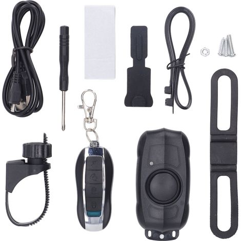 Alarmanlage für Elektrofahrzeuge, USB-Ladefunktion, drahtlose Fernbedienung für Fahrräder, Vibrationsalarm, eingebauter Akku (1/5)