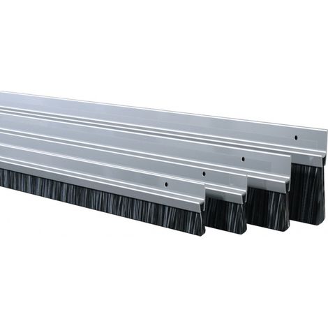 Joint de sol de porte à visser en aluminium argenté – H38 x L3000 mm – Étanchéité contre l'air et la poussière – Installation facile (1/5)