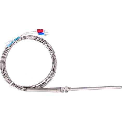 Sonde thermique thermocouple type K en acier inoxydable 0-600°C, sonde de température WRNT-187, longueur 4 mètres (1/5)