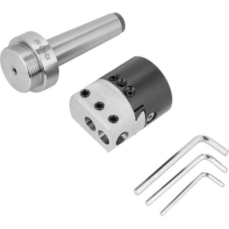 Mandrin À Serrage, MT3-M12 Cone Morse avec clés hexagonales en acier au carbone, adaptateur pour arbre de fraisage pour mandrin conique MT3-M12 + tête d'alésage de tour de 2 pouces (1/5)