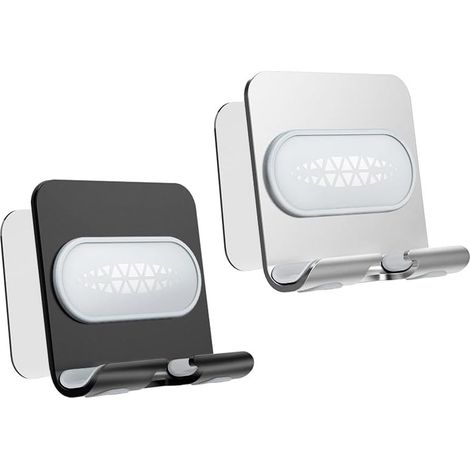 Lot de 2 supports de téléphone portable réglables pour téléphone portable et tablette - Pour lit, salle de bain, cuisine (1/5)