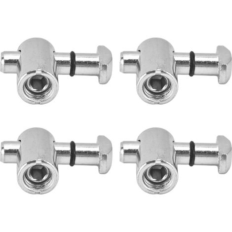 Lot de 4 raccords d'angle encastrés profilés acier carbone zingué M3 12mm universel 0/180° type cheville 4545 (1/5)