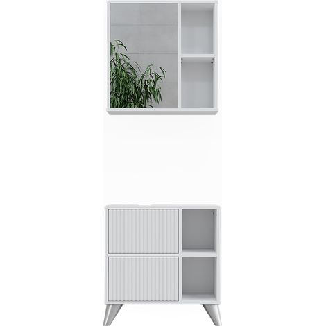 Badmöbel-Set Leano, Weiß, 2 Teile, Vicco