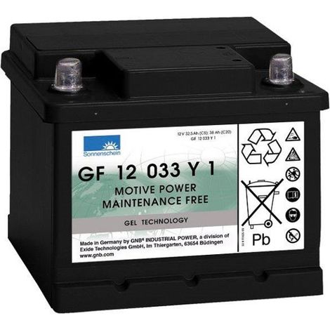 Batterie Gel SONNENSCHEIN GF Y 12 VOLTS GF12033YG1 L1B 12V 38AH AMPS (EN) (1/2)