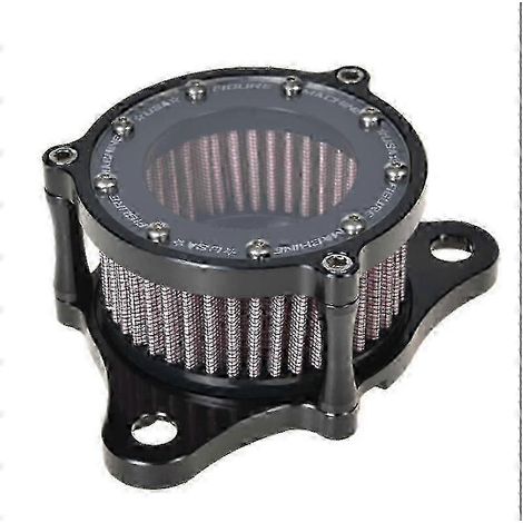 Accessoires moto compatibles avec Harley XL883/1200 X48 Filtre à air rétro transparent en aluminium CNC modifié (1/5)