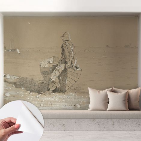 Carta da parati adesiva - lavabile - decorazione murale - per cucina - pellicola decorativa Scena nostalgica 208x146 cm (1/5)