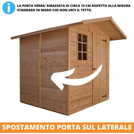 Spostamento Porta su un laterale della casetta o Chiosco