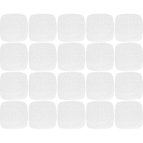 Tapis de cuisson vapeur pour friteuse à air chaud : contient 500 feuilles de papier perforé blanc (1/5)