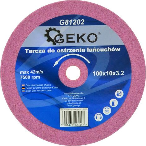 Disque à affûter GEKO 100×10×3,2 mm pour l'affûtage des chaînes de scie G81202 (1/5)