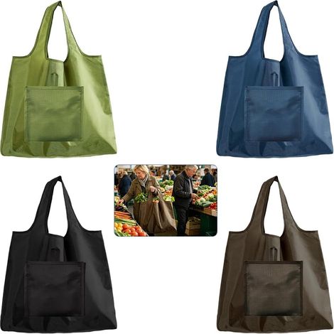 Sac de courses réutilisable, sacs fourre-tout, sacs de courses pliables, pour les courses quotidiennes, les visites au supermarché ou les excursions en camping,Parent (1/5)