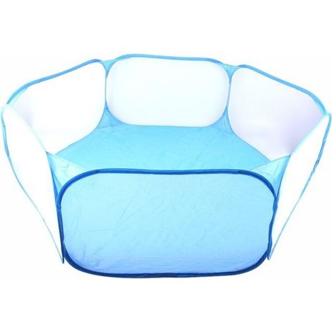 1 Clôture pliable,Hexagonale,Polyester,Bleu,Intérieur et extérieur (1/5)