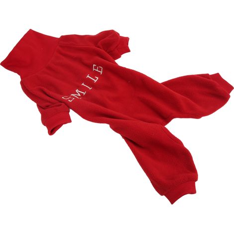 Vêtements pour chiens automne-hiver, manteau rouge à col montant chaud pour chien (1/5)