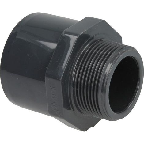 Nipple de transition PVC 50/63 mm manchon adhésif x 1 1/2" FM