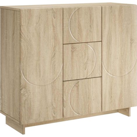 Aparador Roble Sonoma 85,5 x 31 x 75 cm Madera de ingeniería vidaXL (1/5)