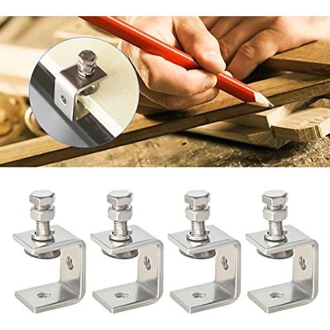 4 Stück C-Zwingen Set C-Klemme mit breiten Backenöffnungen Heavy Duty C-Clamp Edelstahl Heavy Duty Clamp Holzbearbeitung Fixture Clamp 304 Edelstahl Clamp (1/5)