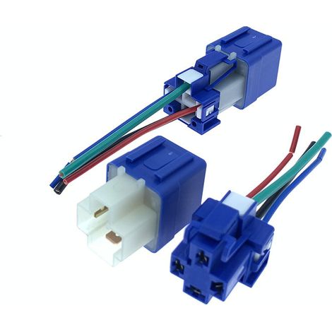 Applicable aux relais japonais 4 broches 12 V avec supports d'origine, à noyau en cuivre pur 4 fils, relais japonais haute puissance bleus -- JB2022-4P