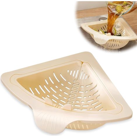 Sink Strainer, Triangular Sink Strainer, Triangular Sink Strainer Basket, Magnetic Triangular Drain Basket for Hanging, Storage Rack for Food Leftovers
