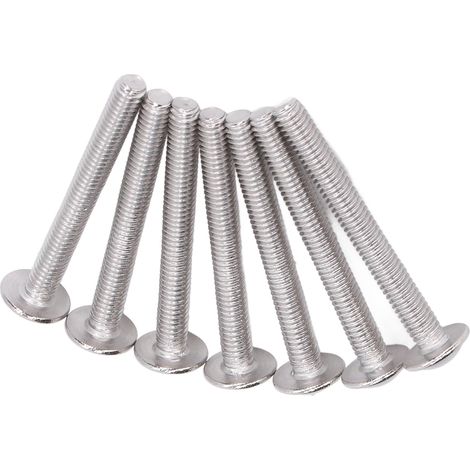 Lot de 50 vis à tête bombée à collerette ISO 7380 acier inox A2-70 à six pans creux M4x30mm (1/5)