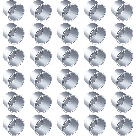 30x MINI INSERTOS PARA VELAS, FORMA DE CERA PEQUEÑA, ALUMINIO 22mm (1/5)