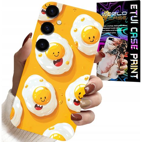 Coque pour Samsung Galaxy S23 FE - Coque œufs souriants mignons + film protecteur (1/5)