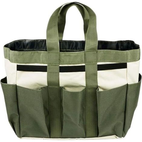 Sac fourre-tout de jardin/sac à outils, vert, 24 x 13 x 39 cm, 1 sac de rangement, support pour sac à outils de jardin, sac fourre-tout d'extérieur (1/5)