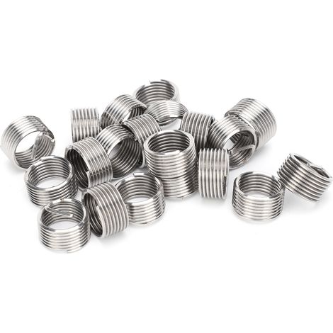 20pcs M121.25 Steel Wire Thread Insert Thread Protection Sleeve Thread Repair 1D (1/5)