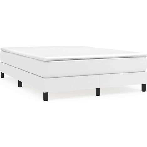 Maison Exclusive - Boxspringbettgestell Weiß 140x200 cm Kunstlede (1/5)