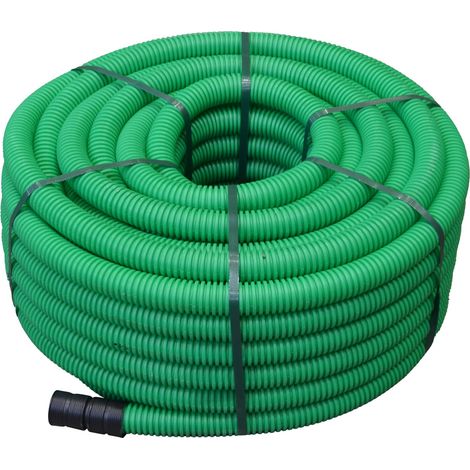 Jardibric – Gaine annelée pour câbles téléphoniques Ø 40 mm – Polyéthylène vert – Longueur 25 mètres – Double paroi pour protection optimale