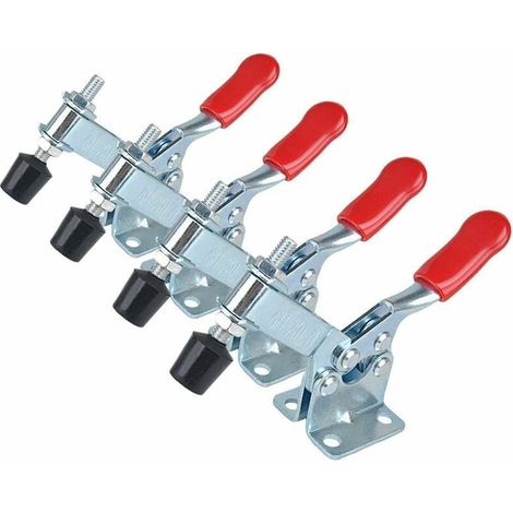 Set of 4 horizontal toggle clamps 100 kg 201-B with quick release (1/4)
