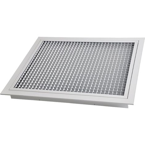 Grille de reprise porte-filtre en aluminium blanc mate 600x600 mm – Débit d'air 1500 m3/h – GRAB600X600 – Baillindustrie