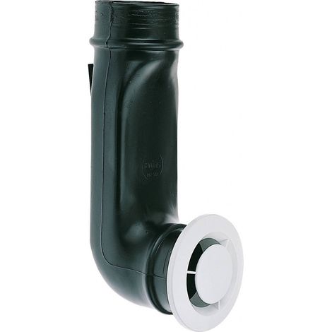 Atlantic – Bouche VMC fixe 125mm pour extraction cuisine – Manchon coudé en tôle pour fixation – Pour réseau VMC pavillonnaire – 422298 (1/3)