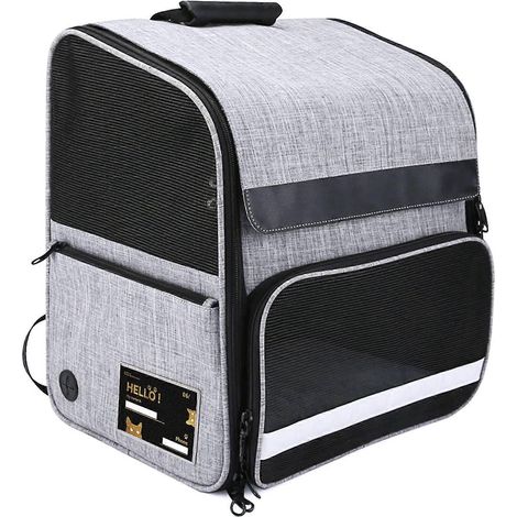 Chat-bag confortable pour transport en voiture : sac de voyage pour chatons, chiots, lapins, transporteur douillet. (1/4)