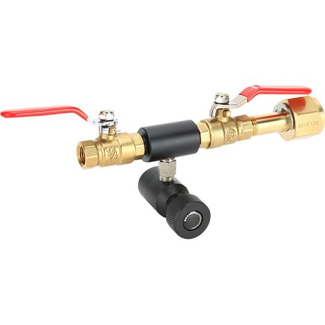 Ortviai Adaptateur de remplissage CO2 double valve CGA320 en laiton noir pour SodaStream (1/3)