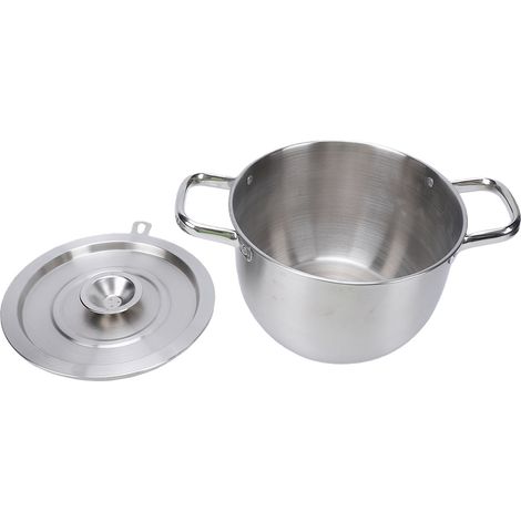 Récipient à huile et saindoux en acier inoxydable 304 avec couvercle et passoire à graisse - Filtre à huile de cuisine pour la cuisson du bacon, du saindoux et de l'huile de coco - Capacité : 3,8 L (1/5)