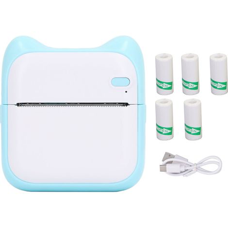Imprimante thermique portable Bluetooth avec papier pour notes d'erreurs, bleue (1/5)
