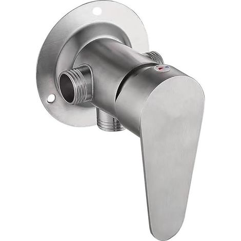 Mitigeur de douche en acier inoxydable pour salle de bain - Interrupteur de commande - Robinet mural - Robinets de baignoire pour eau froide et chaude (1/5)