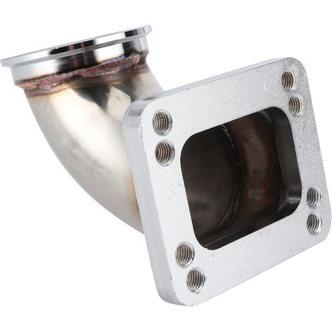 Bride d'adaptation coudée à 90 degrés pour échappement turbo T3 T4 automobile 64 mm/2,5 pouces de remplacement (1/5)