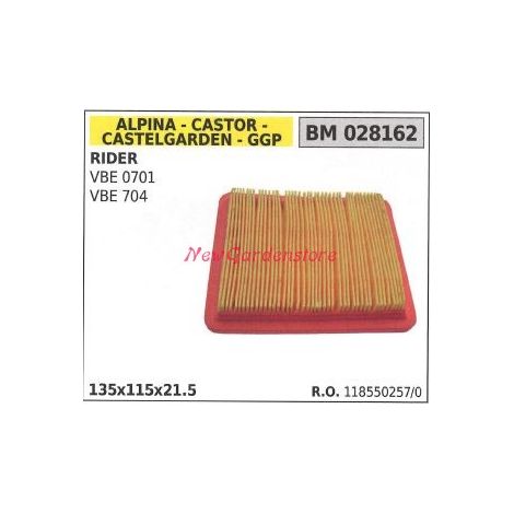 Filtro de aire ALPINA motor cortacésped VBE 0701 704 028162