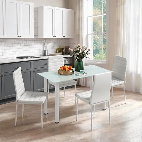 Ensemble table et chaises en kunstleder Stahl 120 x 60 x 97 cm (1/5)