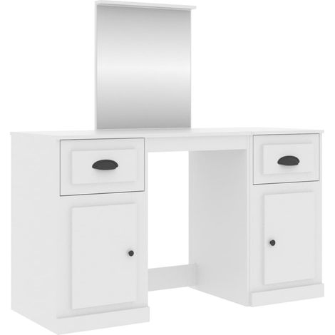 Maison Exclusive - Toeletta con Specchio Bianco 130x50x132,5 cm
