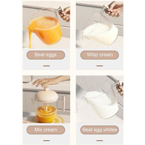 Bol mélangeur - Mixeur - Ustensile de cuisine - Convient pour mélanger les pâtes à crêpes, les smoothies, la crème, le beurre (1/4)
