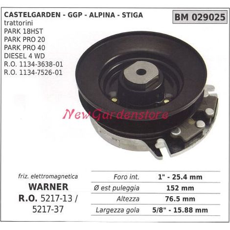 Frizione elettromagnetica warner rasaerba tosaerba castelgarden ggp stiga 029025