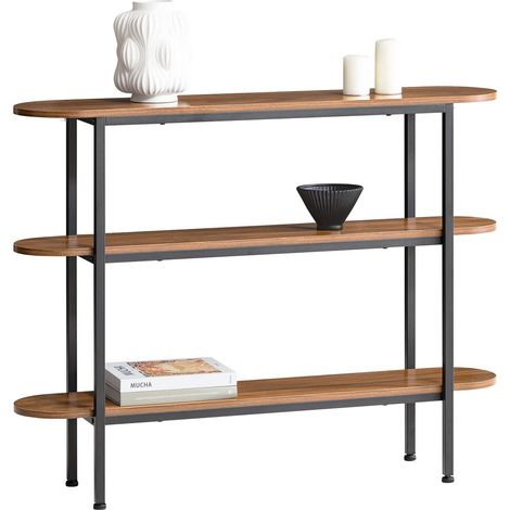 SoBuy 3 Tiers Console Table Hall Table Living Room Table Sofa Table Narrow Side Table End Table W110 x D25 x H86cm,FSB67-WS (1/5)