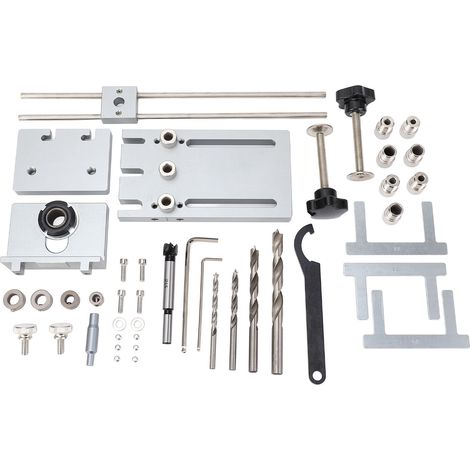 Kit de gabarit de chevilles, manchons de perçage 5 6 8 10mm, localisateur d'auto-centrage réglable à dégagement rapide pour le travail du bois