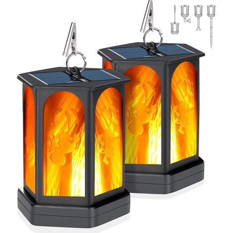 Set mit 2 seltenen Perlmutt-Solarlaternen – Solarlampen und -fackeln – Energieklasse A+++ – 13,3 cm x 12 cm x 15,7 cm (1/5)