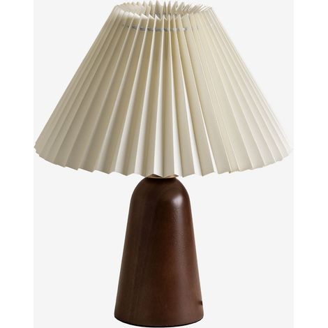 SKLUM Jeremaia Tischlampe aus Holz Creme-Beige - Braun Dark (1/5)