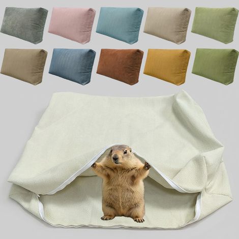 Housse De Coussin De Dossier Épais Lavable avec Fermeture Éclair Protection Canapé Remplacement pour Salon Chambre Jardin Taie Oreiller De Décoration(Beige,70x50x10cm) (1/5)