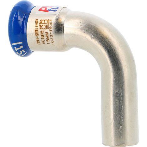 Coude à sertir FM 90° SERTIsteel Inox - Empreinte M 90°  - Ø15