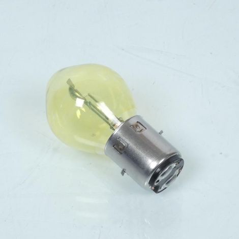 Ampoule de phare optique avant BA20d jaune 12V 35/35W pour moto (1/3)